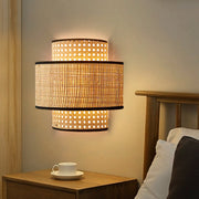 Retro Rattan Wall Lamp