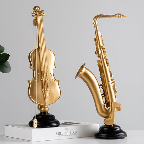 Modern light luxury violin model ornaments