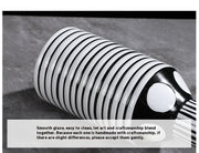 Black And White Striped Ceramic Vase