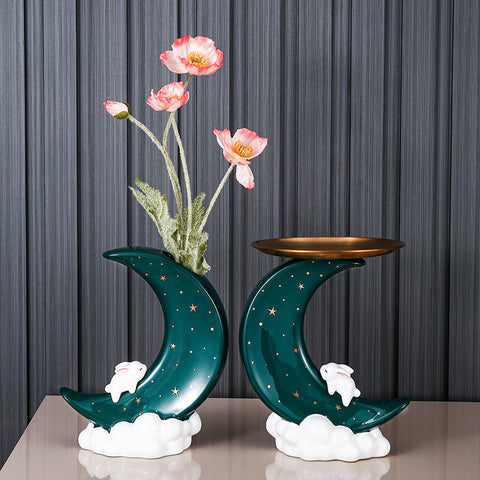 Moon Vase Decoration Living Room Flower