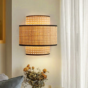 Retro Rattan Wall Lamp