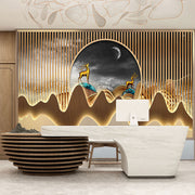 Luxury New Chinese Office Wallpaper