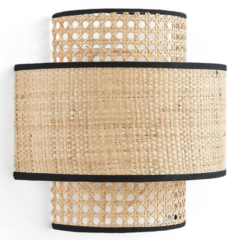 Retro Rattan Wall Lamp